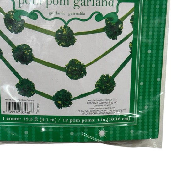 Creative converting green colored Pom Pom garland brand new in packaging! - Picture 6 of 6